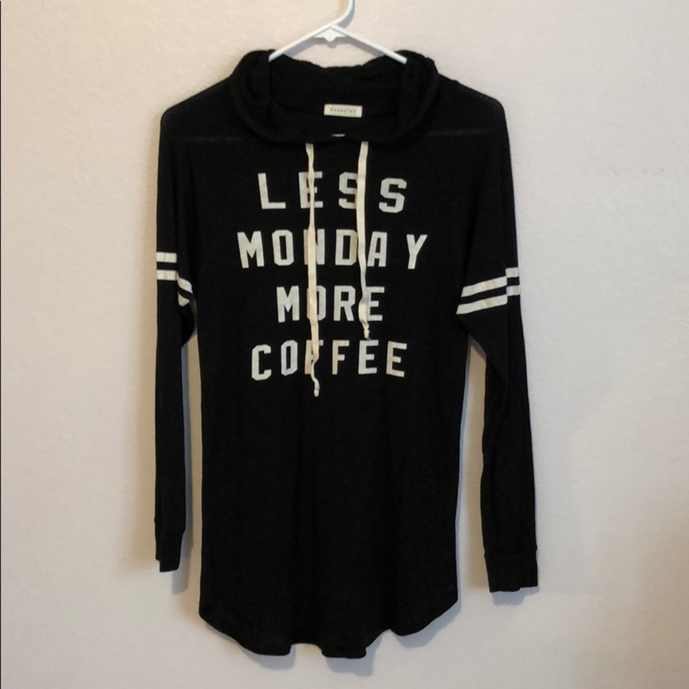 Long sleeve, light, racing stripe sweater/hoodie